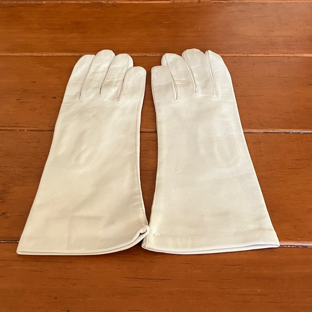 New Vintage White Madova Firenze Leather Gloves
